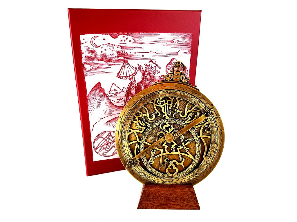 Stort Rojas-astrolabium i messing – diameter 20 cm – reproduktion – H34
