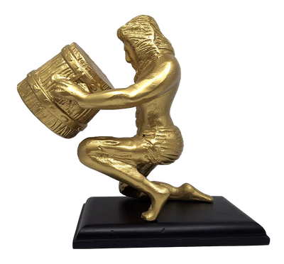 Gylden dekorativ figur - Vandmanden- AQU2