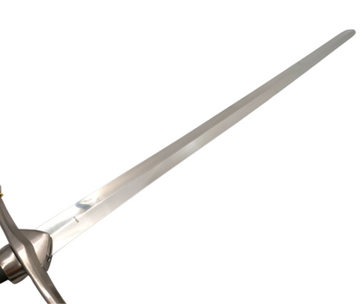 Ridderstålsværd i skede, 105 cm – elegant replika i rustfrit stål med mulighed for gravering