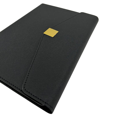 Elegant premium gavesæt – A5-notesbog med kuglepen og USB-nøgle 16GB i æske – sort-guld – EE9