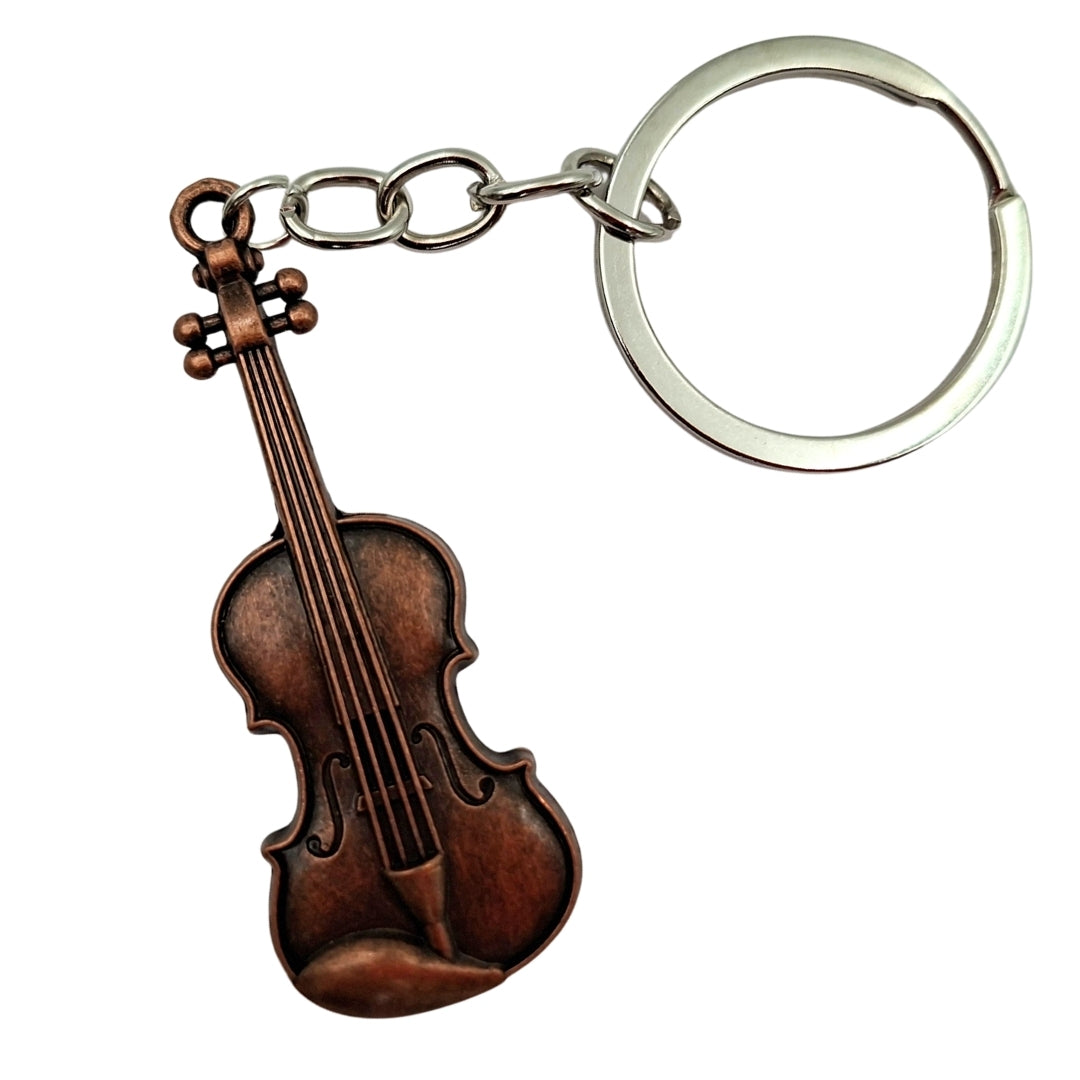 Musikalsk metalnøglering med violin MKT-0145