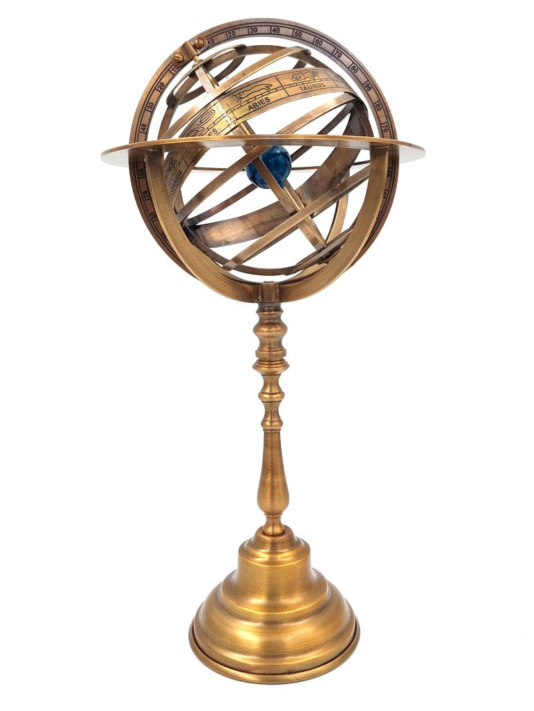 Sfærisk astrolabium i messing, 39 cm, med mulighed for personlig gravering