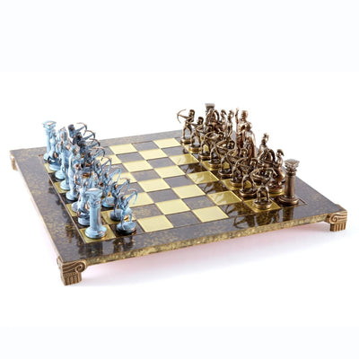 Store messingskakbrikker bueskytter 44x44cm - luksuriøs gave - S10BBRO