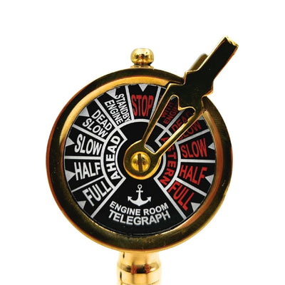 Elegant skrivebordssæt – maskintelegraf, kompas, penneholder – TT018