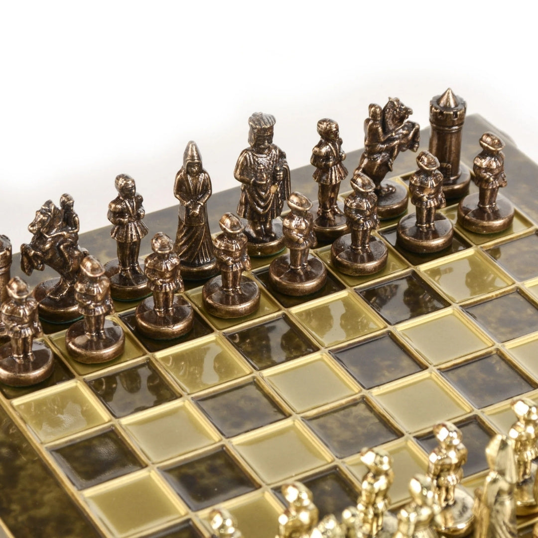 Eksklusive metalskakspil Byzantium 20x20 cm - S1CBRO