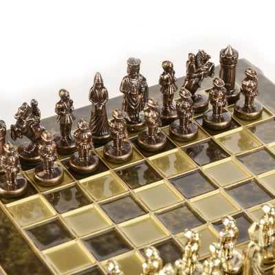 Eksklusive metalskakspil Byzantium 20x20 cm - S1CBRO