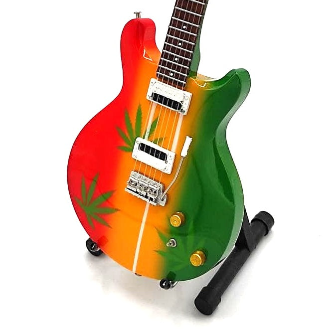 Mini-guitar i stil med Bob Marley Tribute Ganja MGT-0468