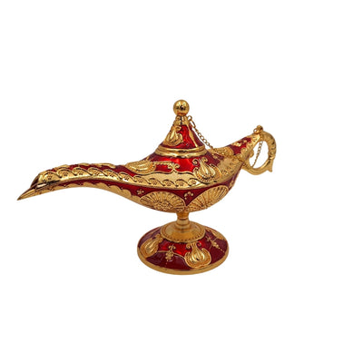 Aladdins lampe LAR med smukke gulddekorationer, 22 x 7 x 11 cm