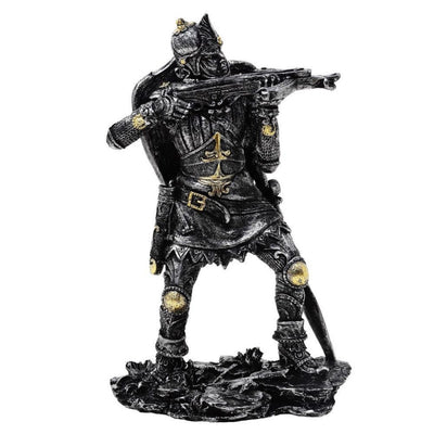 Figur af middelalderridder med armbrøst, 20cm, armbrøstskytte - retro gave - MC-23151