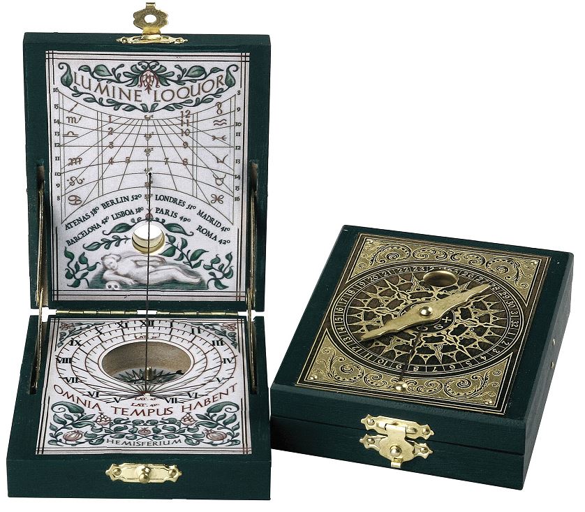 Solur med kompas Kepler-diptykon - replika – H04