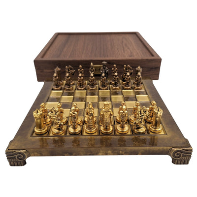 Eksklusive metalskakspil Byzantium 20x20 cm - S1CBRO