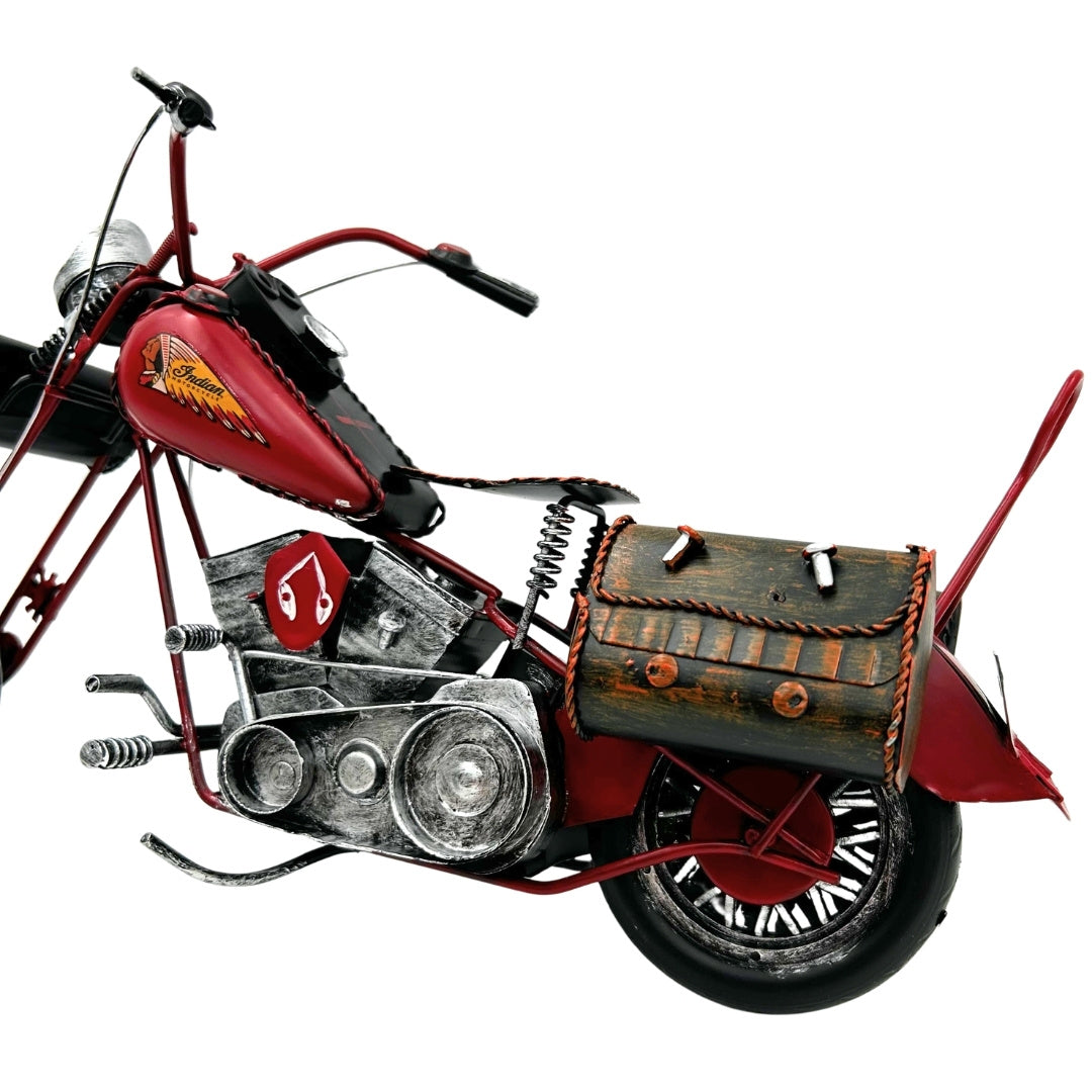 Stor metalmodel Klassisk motorcykel - 040SMT