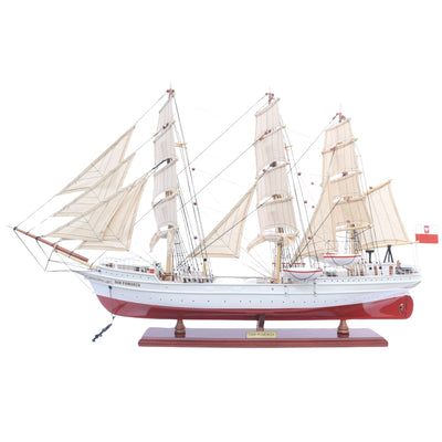 Eksklusiv model af sejlskibet Dar Pomorza 82 cm med mulighed for personlig gravering