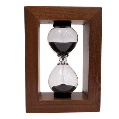 Timeglas 3 minutter i træramme - elegant dekoration – M123