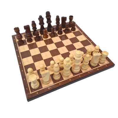 Klassisk træskak - 27 x 27 cm – 1050743