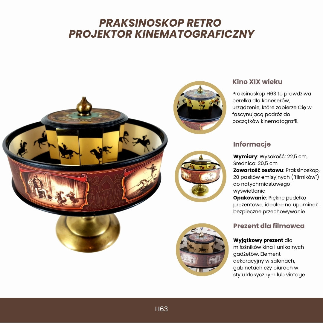 Retro praksinoskop – kinematografisk projektor - H63