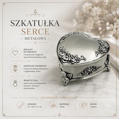 Hjerteformet metalskrin – 2099