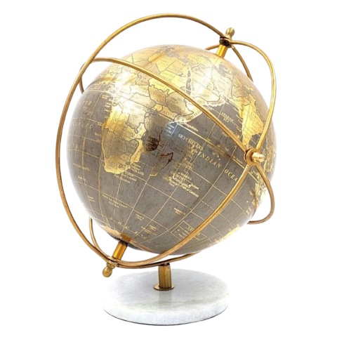 Dekorativ globus på stenfod GLB-127