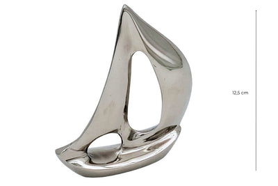 Elegant Sølv Aluminium Yacht 12,5 cm med Mulighed for Gravering