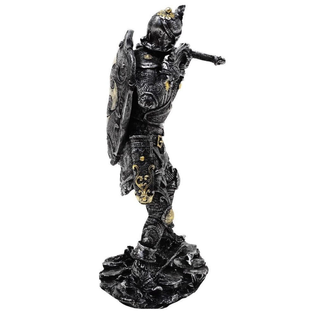 Figur af middelalderridder med armbrøst, 20cm, armbrøstskytte - retro gave - MC-23151