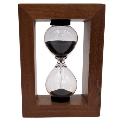 Timeglas 3 minutter i træramme - elegant dekoration – M123