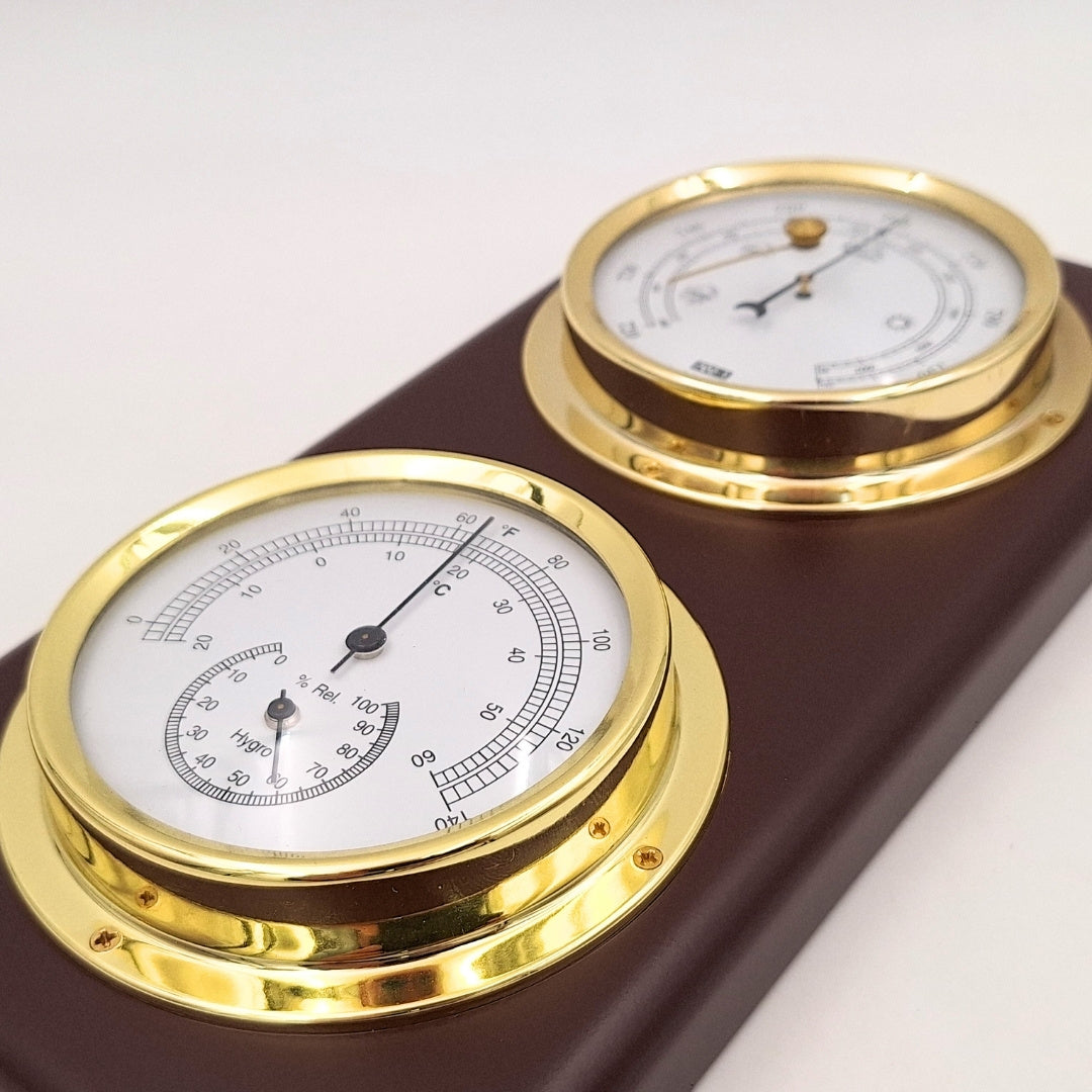 Vejrstation, termometer, barometer, hygrometer, stor analog - 30.3915A