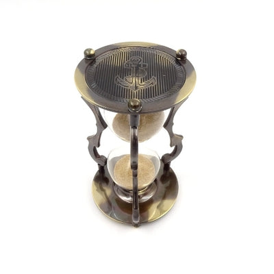 Elegant dekorativt timeglas i messing 5 min - NC2677