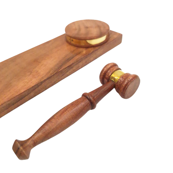 Dommerhammer - penneholder - gave til jurist – DNU-023