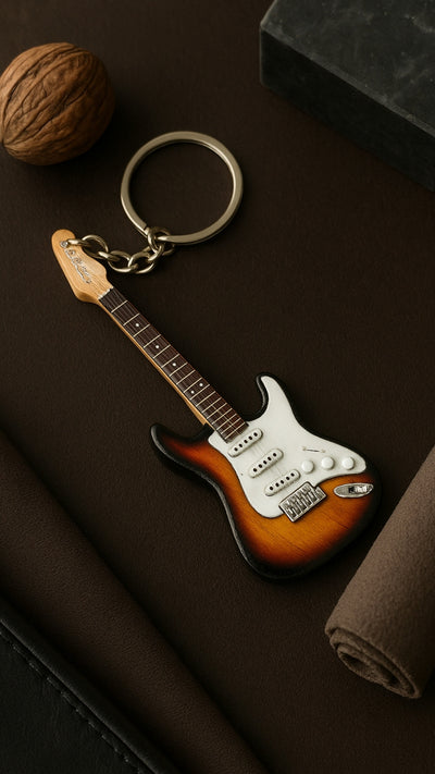 Nøglering - guitar J. Hendrix - mahogni - EGK-0320