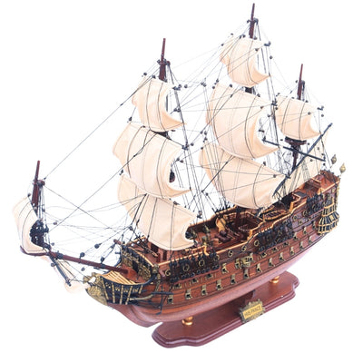 Eksklusiv stor model af sejlskibet HMS Prince 94cm med mulighed for personlig gravering