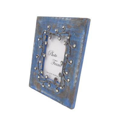 Træramme til fotos Blå - 28892 - fotostørrelse 15x10cm