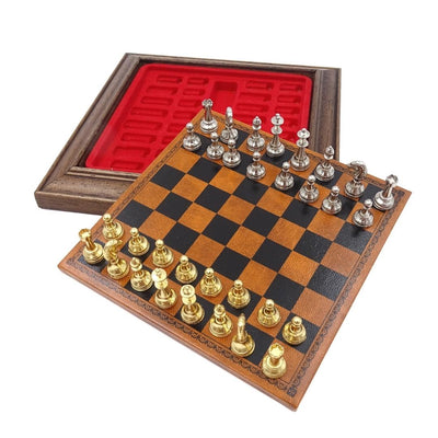 Eksklusivt magnetisk skakspil i metal Italfama 18x18 cm – N300