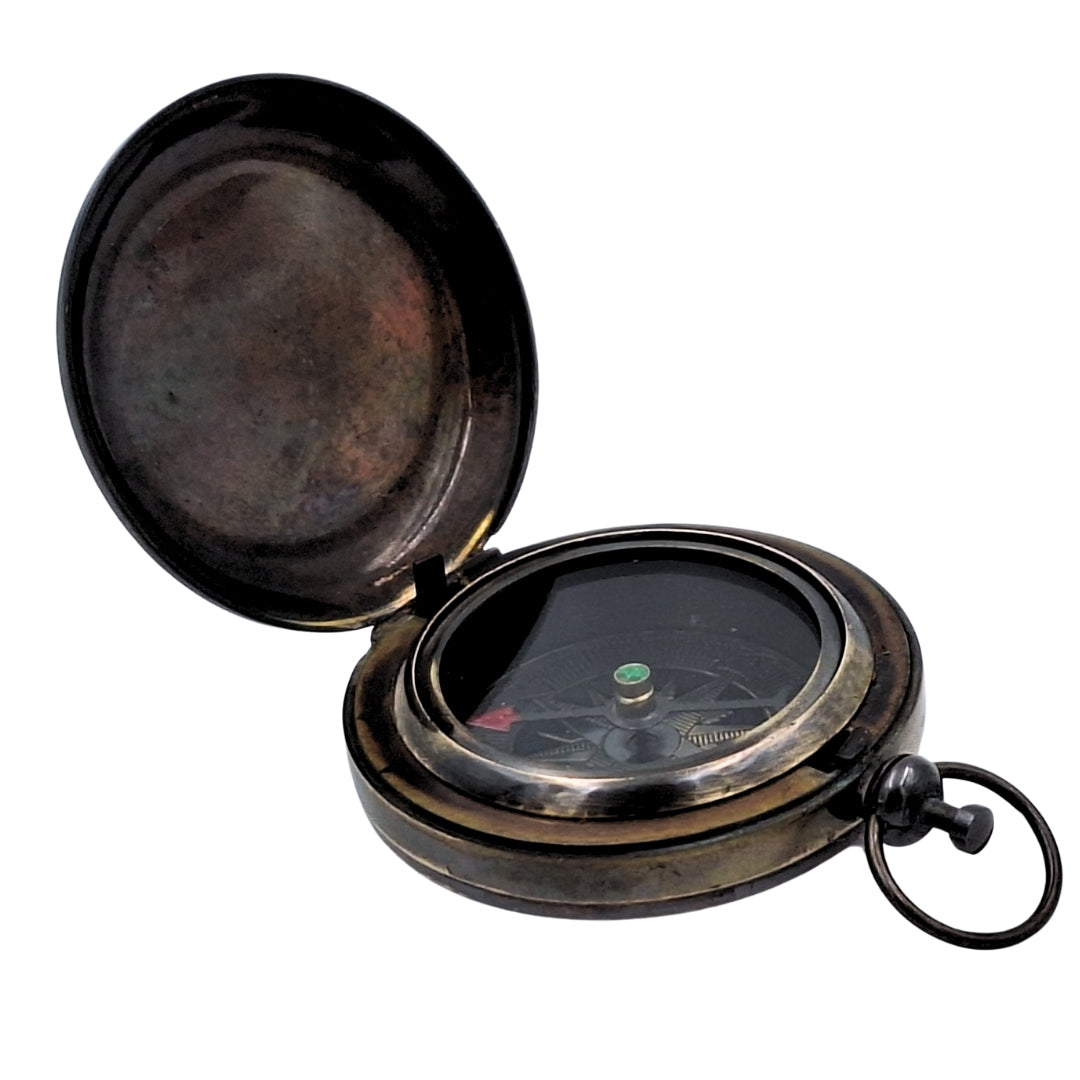 Retro turkompas – messing – antik finish - NC2884