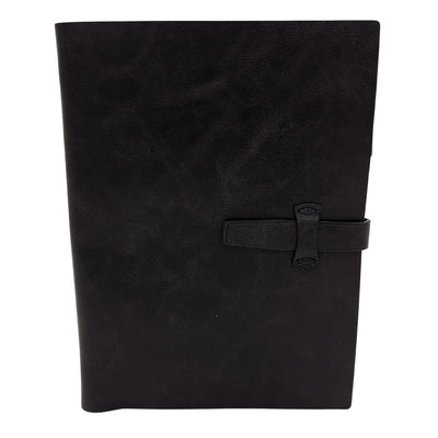 Elegant A5-lædernotesbog, vintage retro med lukning – dagbog/journal – EE4