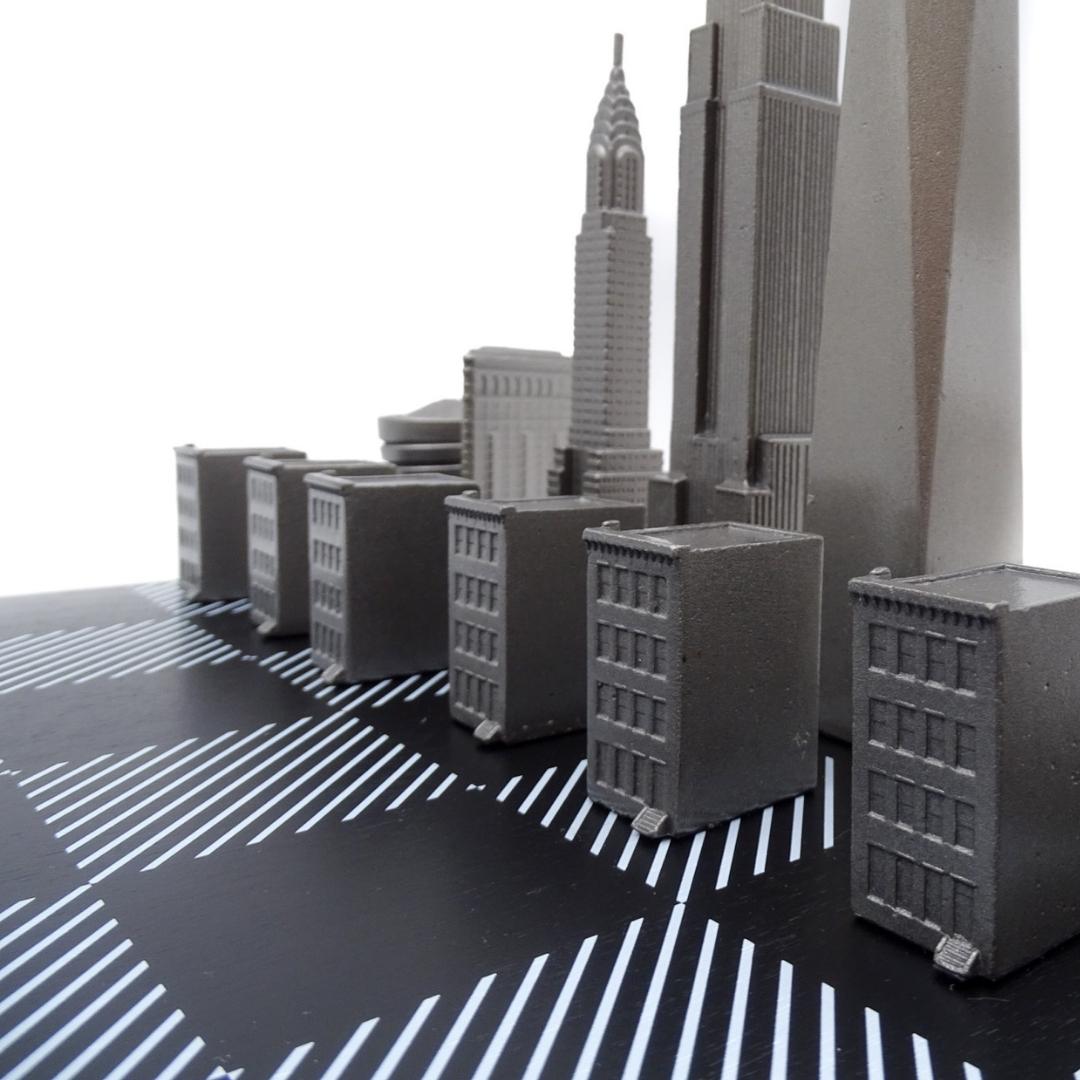 Designskak Skyline New York i rustfrit stål – NY
