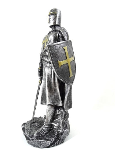 Figur af en korsridder på 30 cm med gravering