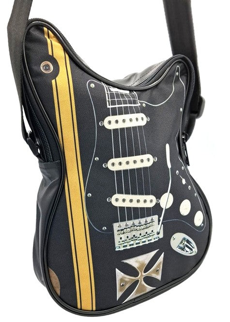Skuldertaske formet som en guitar med malteserkors – Gave til guitarist - RBG-005