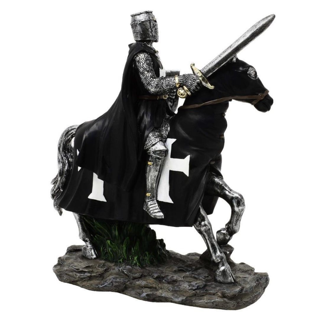 Dekorativ figur af ridder til hest 22 cm - MC-23115
