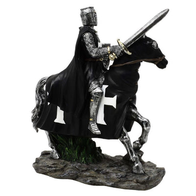Dekorativ figur af ridder til hest 22 cm - MC-23115