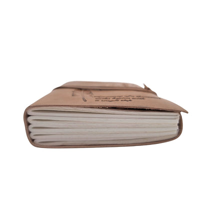 Retro lædernotesbog med inskription 200 sider - AH04