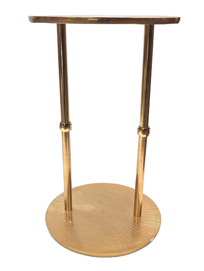Rundt gyldent metalbord - glamourdekoration – 1051A