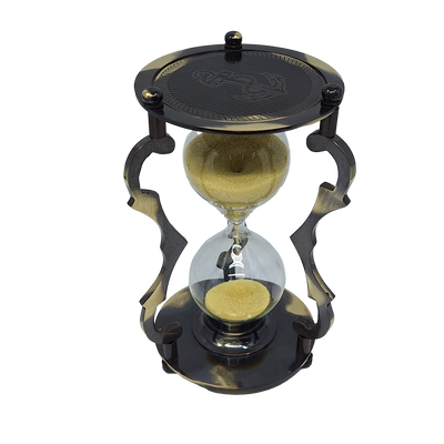 Elegant dekorativt timeglas i messing 5 min - NC2677