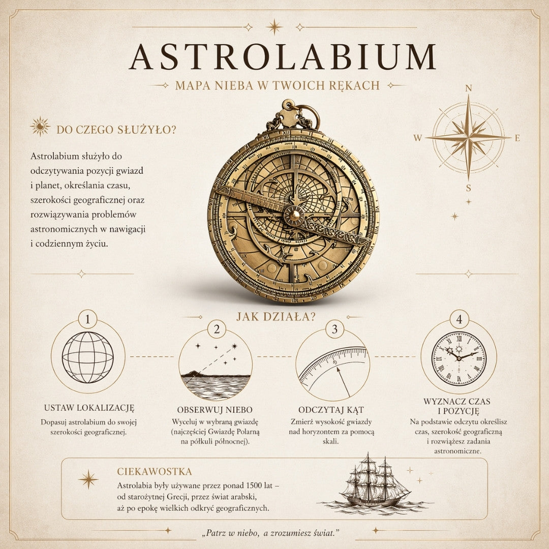 Europæisk astrolabium – premium renæssancereplika - H32