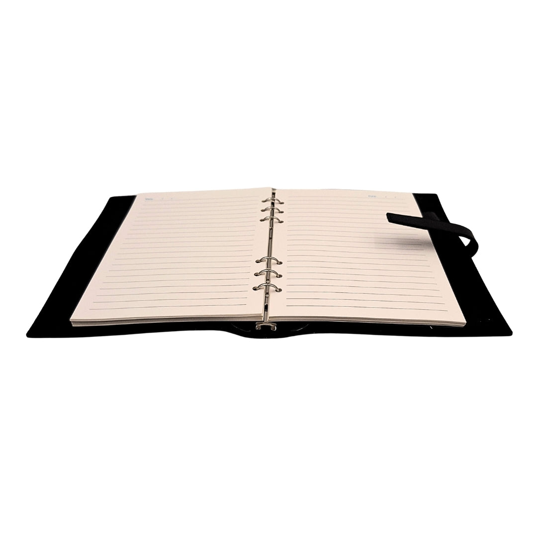 Elegant A5-lædernotesbog, vintage retro med lukning – dagbog/journal – EE4