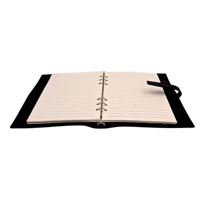 Elegant A5-lædernotesbog, vintage retro med lukning – dagbog/journal – EE4
