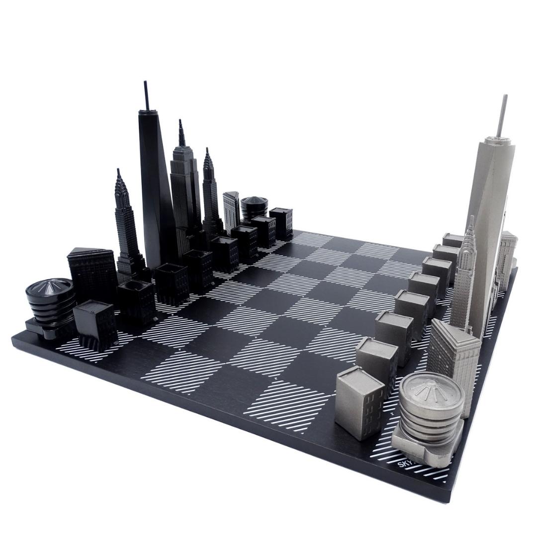 Designskak Skyline New York i rustfrit stål – NY