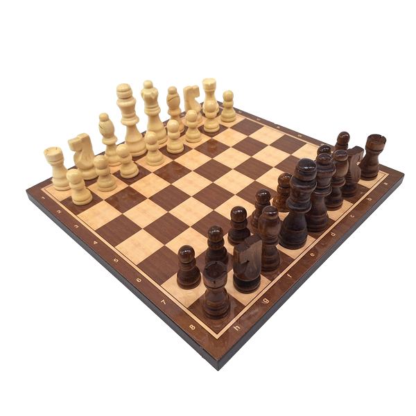 Klassisk træskak - 27 x 27 cm – 1050743