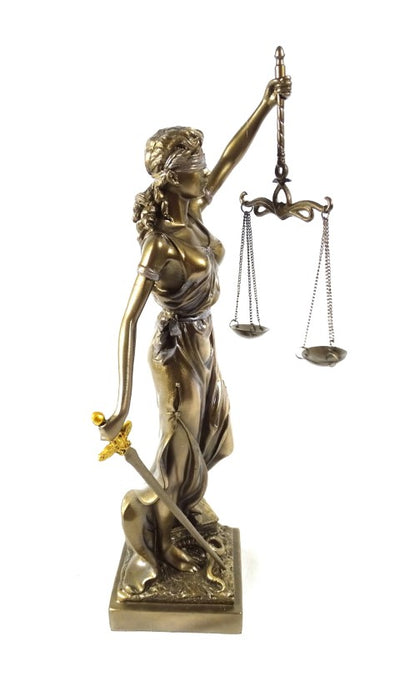 Themis-figur 35 cm - gave til advokat eller dommer - MC-90037