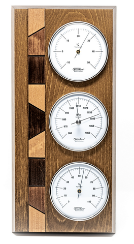 Vejrstation - barometer, hygrometer, termometer - Fischer 9171-31