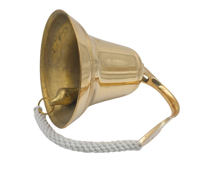 Messing skibsklokke 25 cm med personlig gravering  